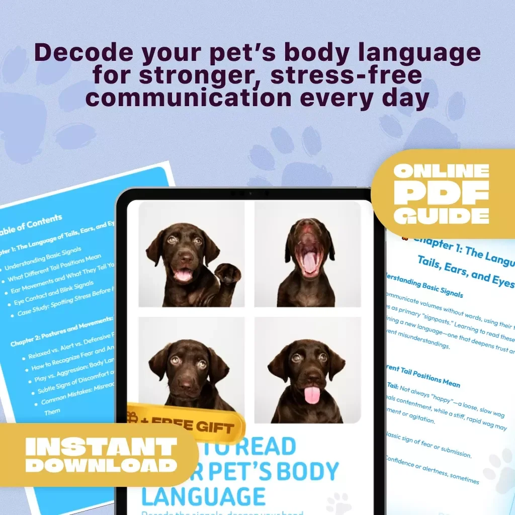 How to Read Your Pet’s Body Language | Digital Pet Guide for Understanding Animal Behavior, Pet Communication Checklist, eBook for Dog & Cat Owners