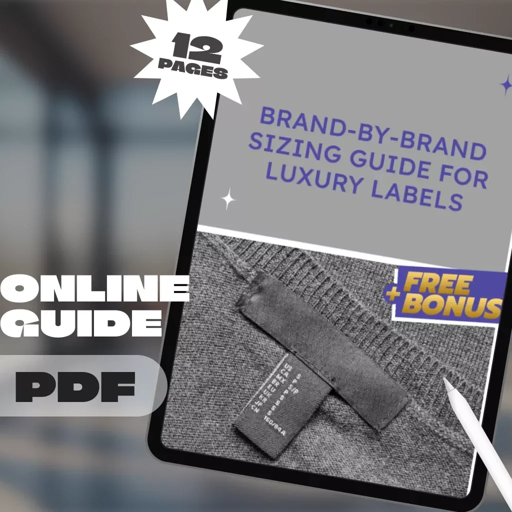 Brand-by-Brand Sizing Guide for Top Luxury Labels | Digital eBook for Designer Fashion Fit | Gucci, Chanel, Prada, Louis Vuitton Sizing Tips & Checklists | Luxury Shopping Guide