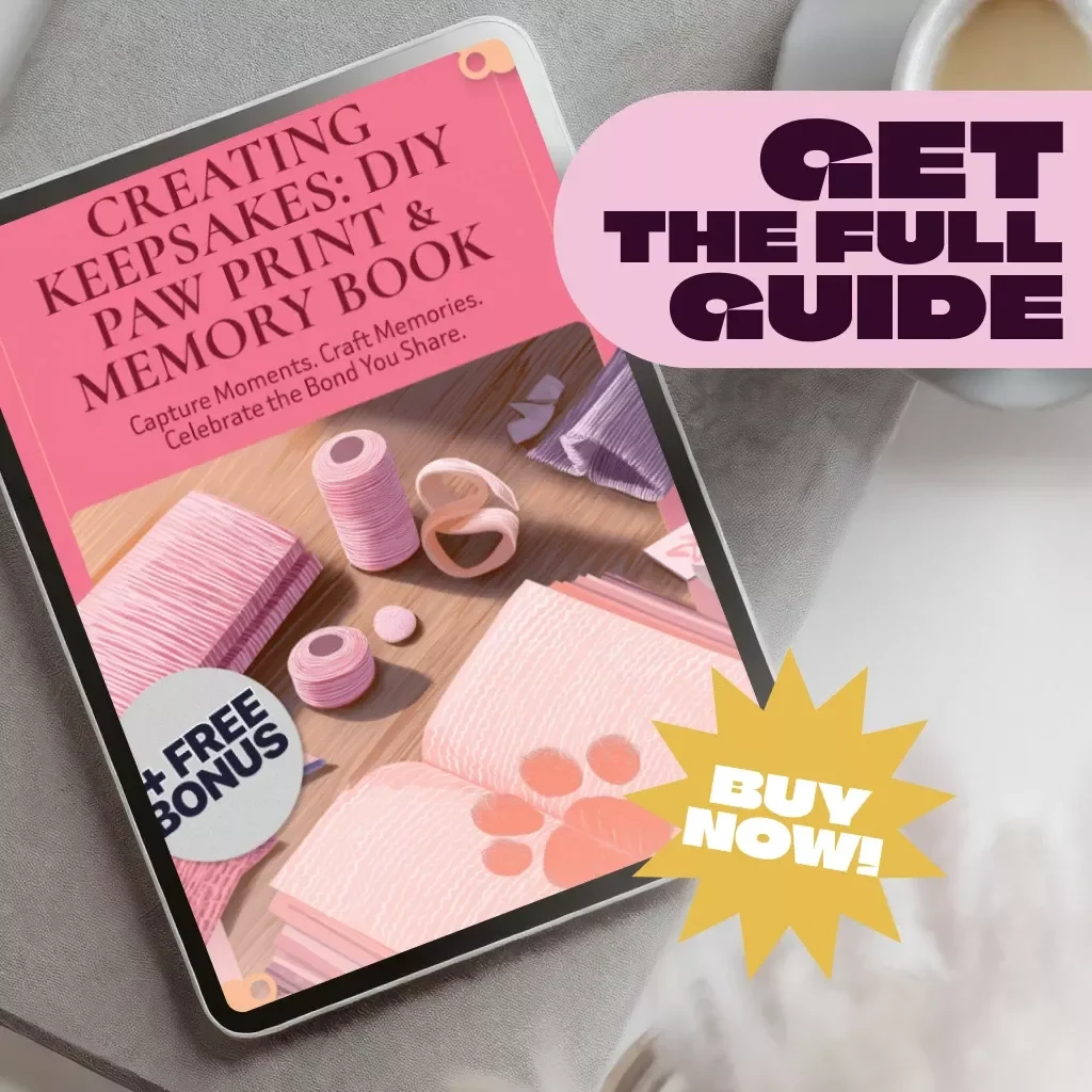 Creating Keepsakes: DIY Paw Print & Memory Book | Pet Memory Guide, Digital Download eBook, Pet Keepsake Checklist
