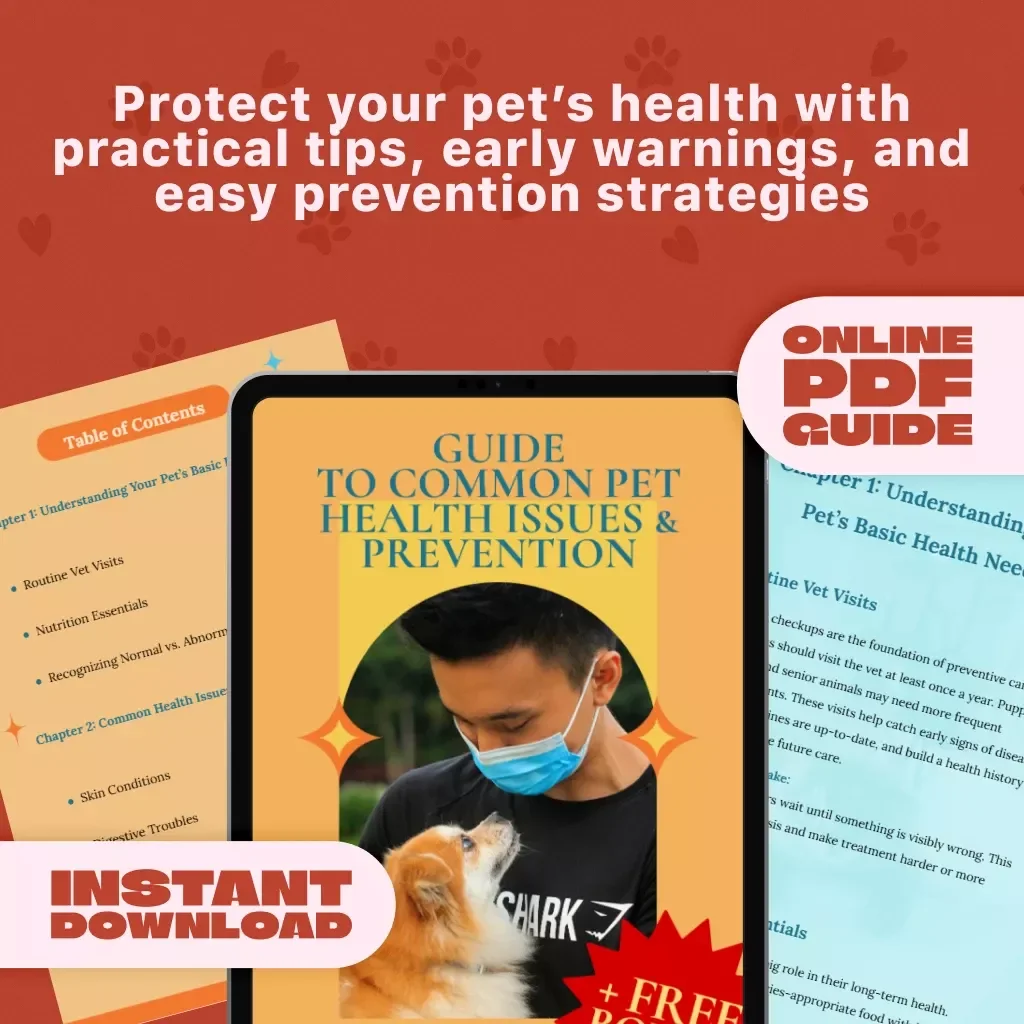 Guide to Common Pet Health Issues & Prevention | Digital Pet Health Guide, Preventive Pet Care eBook, Pet Illness Checklist, Vet Tips Download