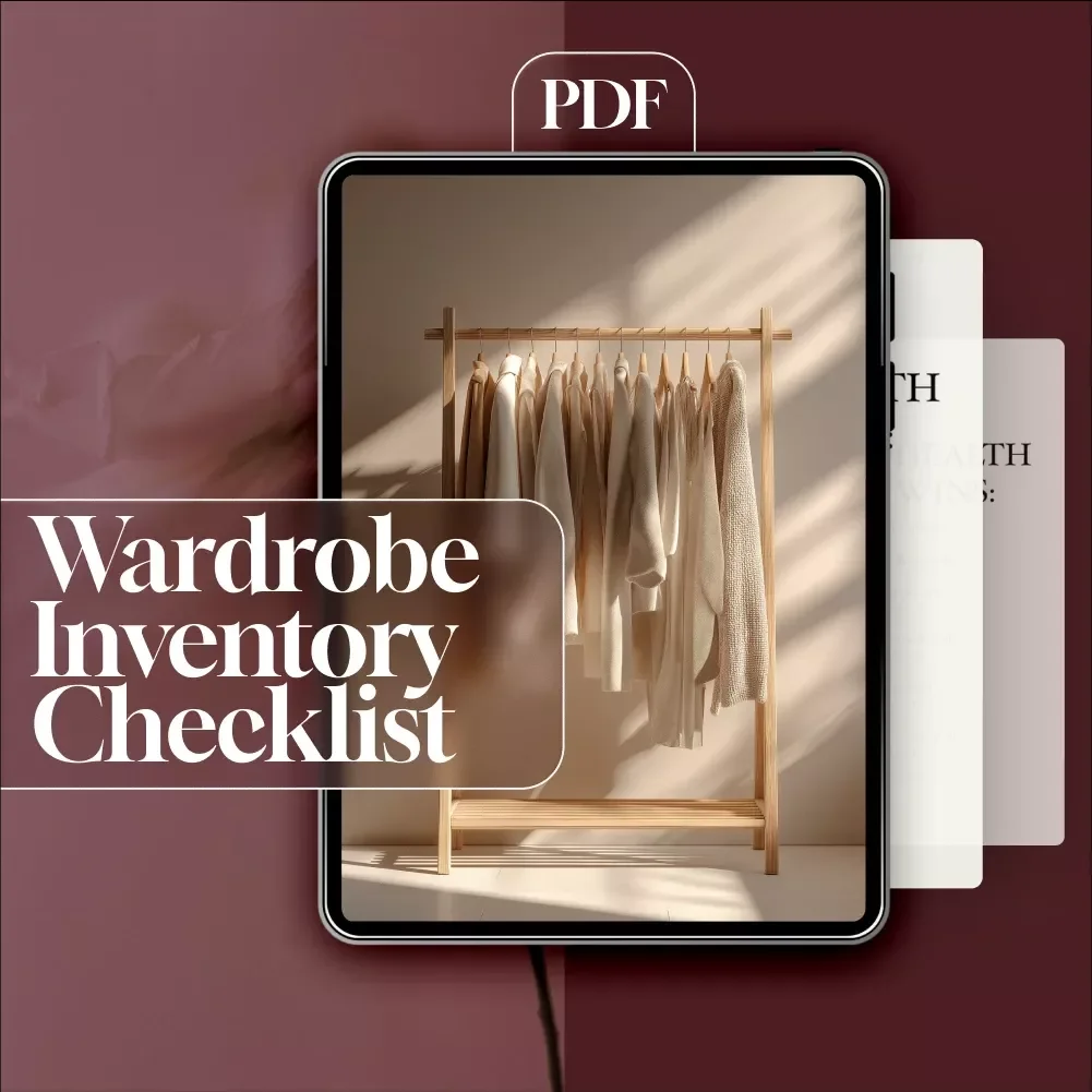 Wardrobe Inventory Checklist | Closet Declutter Guide | Digital Download eBook for Organizing Your Wardrobe, Style Audit & Fashion Planning