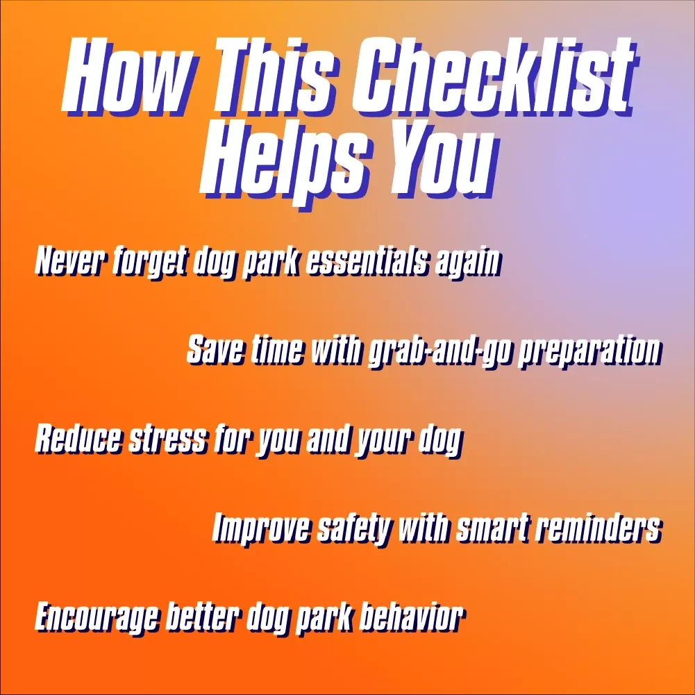 Printable Dog Park Checklist – Digital Download for Pet Owners | Dog Park Essentials List | Puppy Outing Guide | Dog Parent Planner