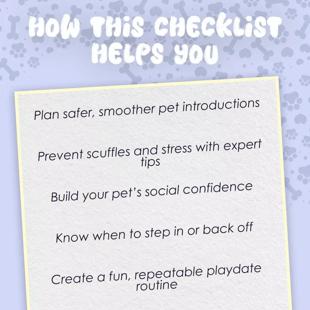 Socializing Your Pet: Playdate & Meetup Planner | Pet Checklist for Dog Playdates, Puppy Socialization, and Pet Meetups | Digital Download Guide
