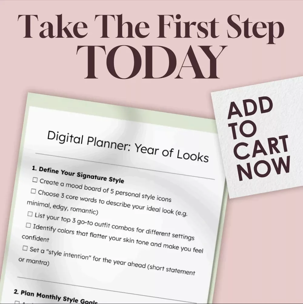 Digital Planner: Year of Looks – Printable Style Checklist | Personal Style Guide | Fashion Planning eBook | Wardrobe Organizer PDF