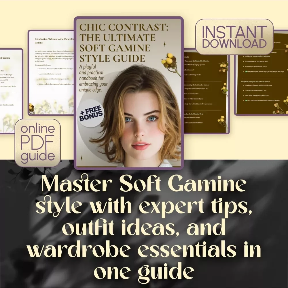 Chic Contrast: The Ultimate Soft Gamine Style Guide – Kibbe Soft Gamine Fashion eBook