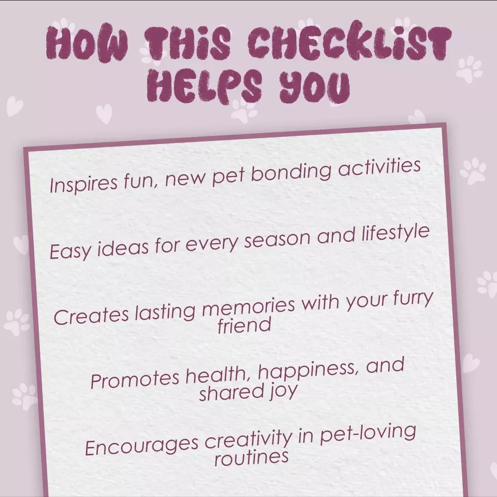 Pet-Lover’s Bucket List: Fun Experiences to Try | Printable Pet Checklist | Dog & Cat Activities | Pet-Themed Digital Download for Pet Owners