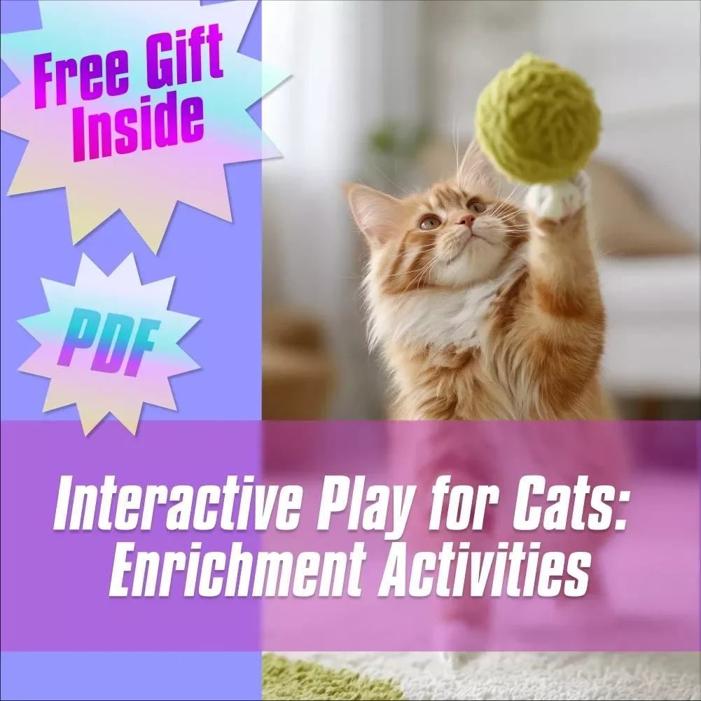 Interactive Play for Cats: Enrichment Activities – Digital Cat Play Guide, Cat Enrichment eBook, Indoor Cat Checklist