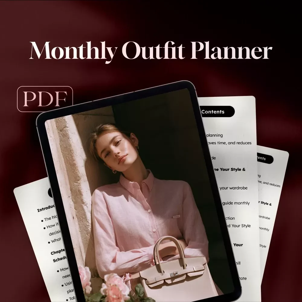Monthly Outfit Planner | Digital Guide for Confidence, Time-Saving & Style | Capsule Wardrobe Checklist & 4-Week Strategy