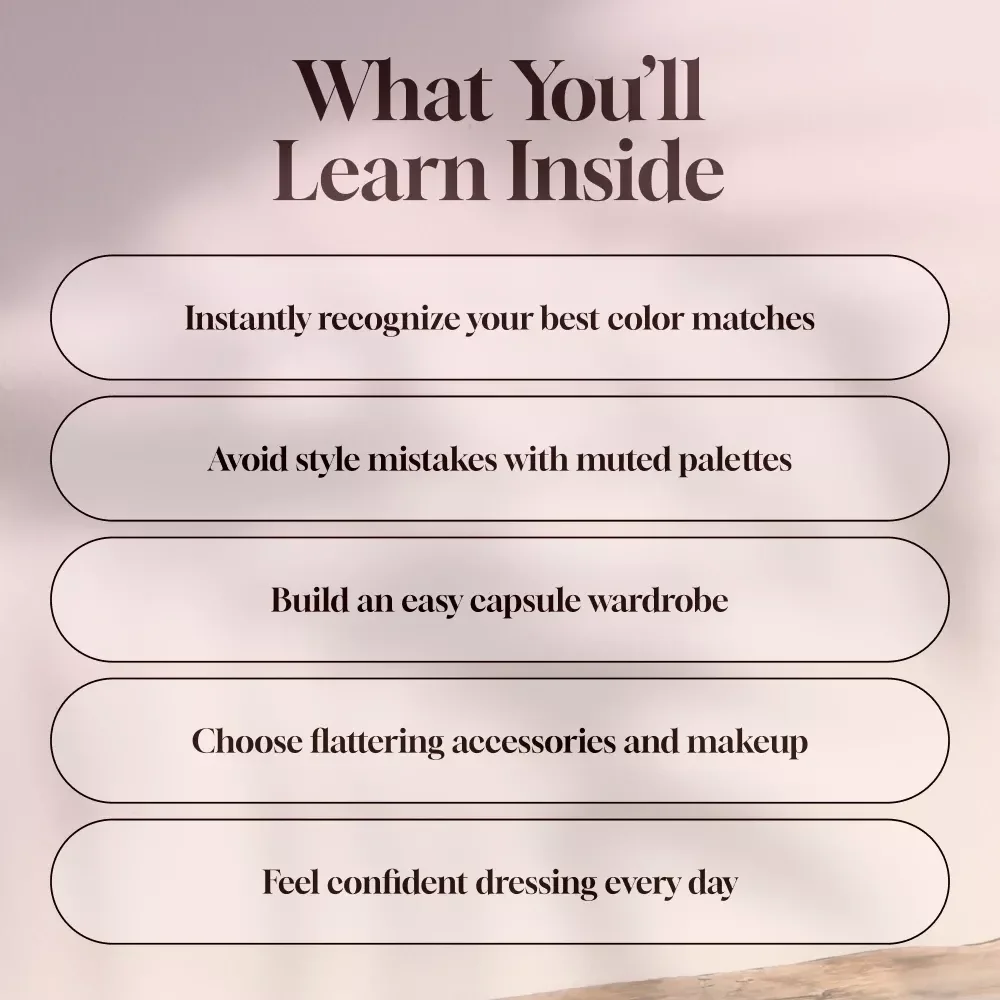 Dressing in Harmony with Soft Summer Style Guide | Digital Download for Soft Summer Color Palette Clothes & Wardrobe Planning