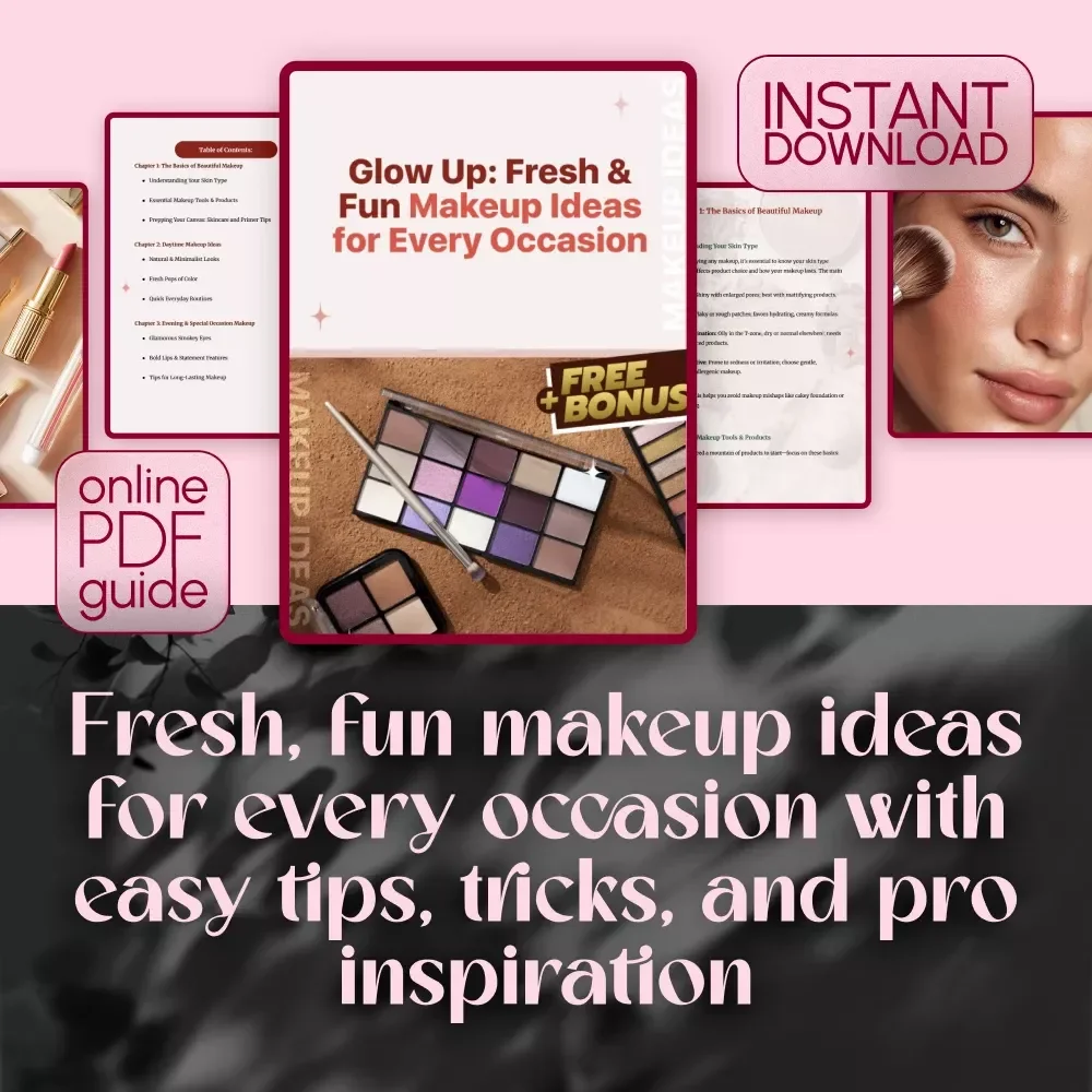 Glow Up: Fresh & Fun Makeup Ideas for Every Occasion | Digital Makeup Guide | eBook for Beginners & Beauty Lovers