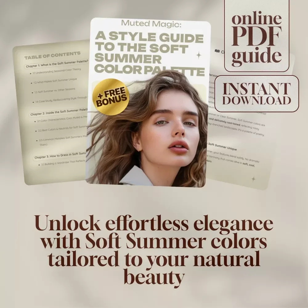 Muted Magic: A Style Guide to the Soft Summer Color Palette – Seasonal Color Analysis eBook for Soft Summer Wardrobe Planning | Digital Download