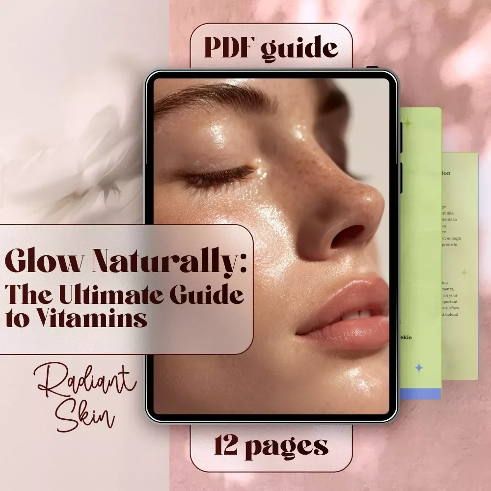 Glow Naturally: The Ultimate Guide to Vitamins for Healthy, Radiant Skin | Best Vitamins for Healthy Skin | Skincare eBook Download