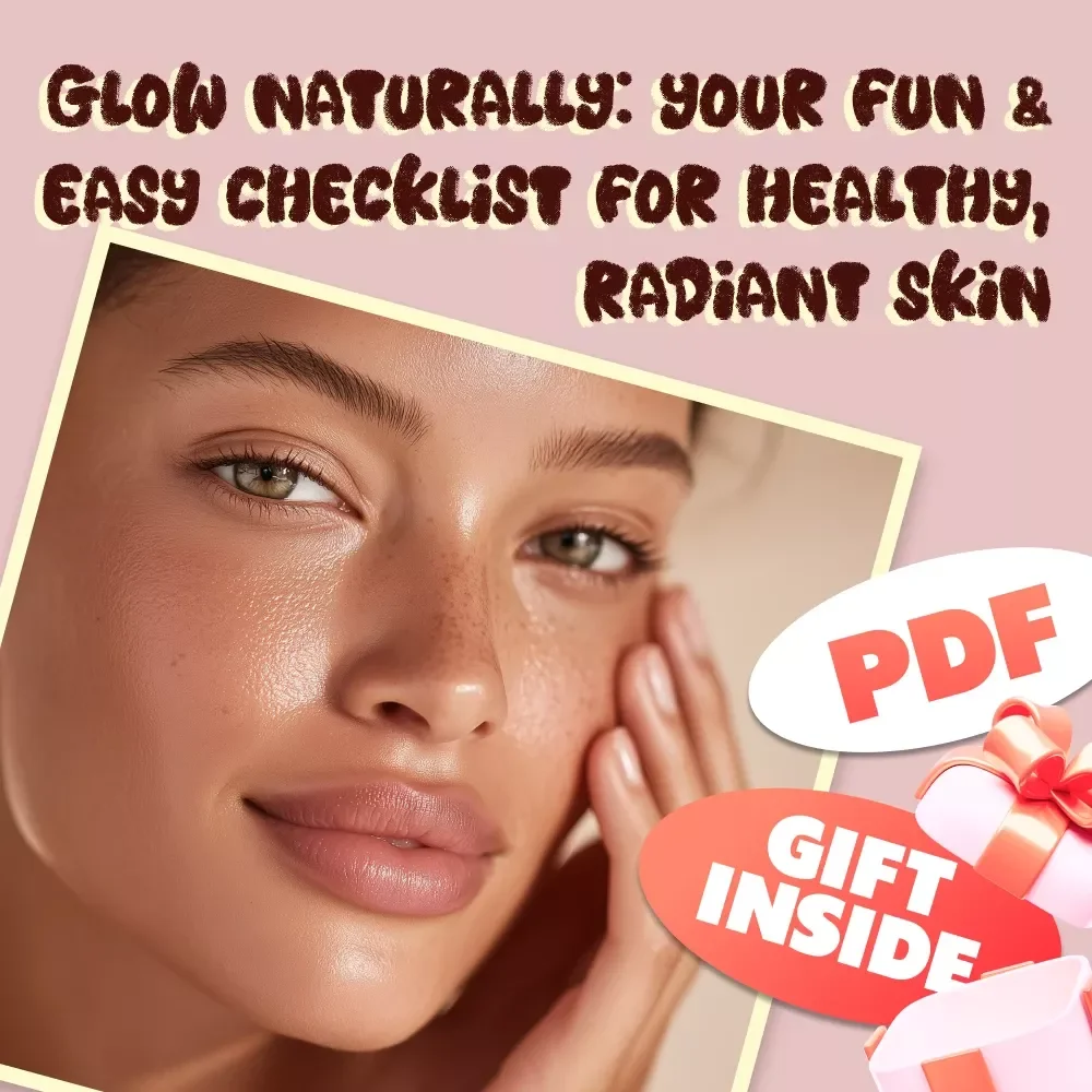 Glow Naturally: Your Fun & Easy Checklist for Healthy, Radiant Skin | How to Get Healthy Skin Naturally | Digital Self-Care Guide & Printable