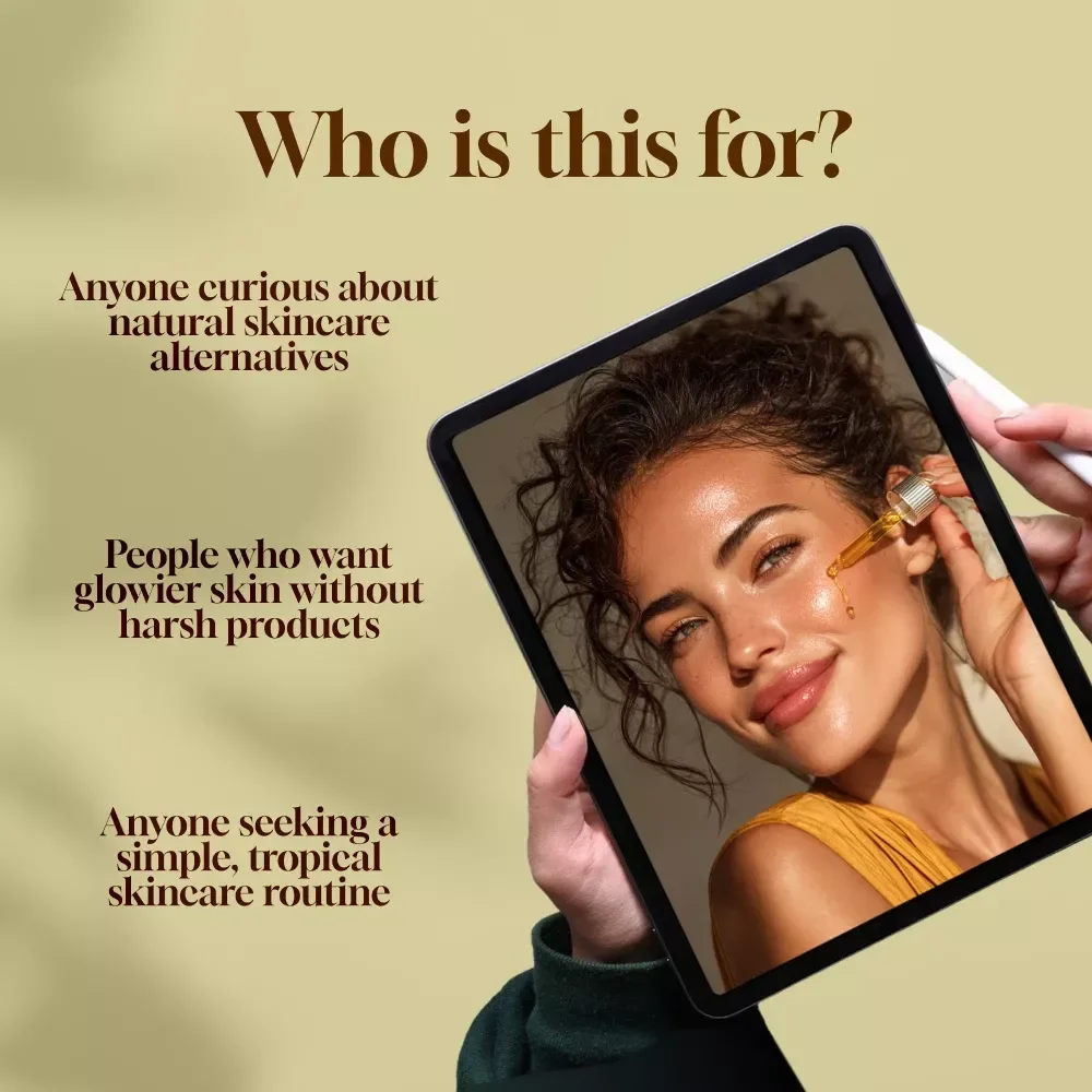 Your Simple Guide to Skin Health the Tropical Way | Digital Skincare Guide Featuring Coconut Oil for Skin | eBook, Checklist & DIY Recipes