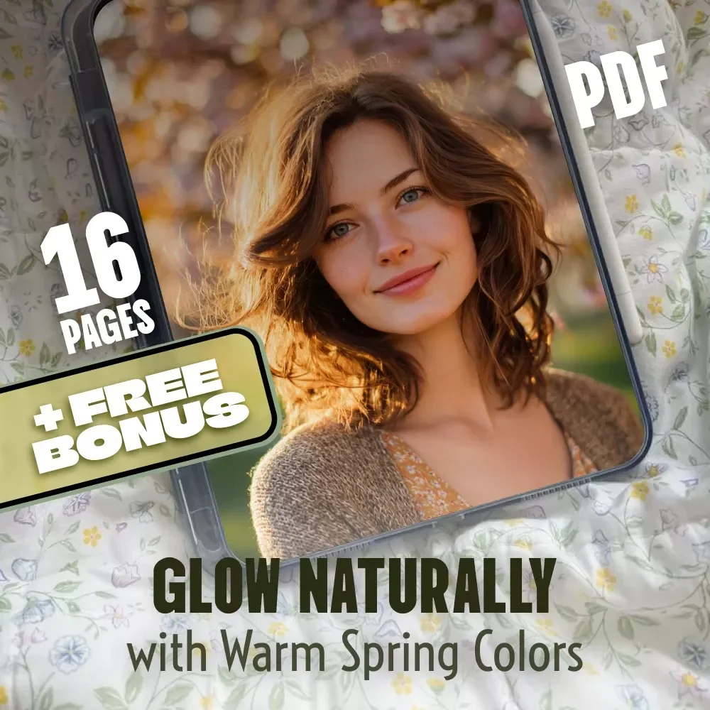 Glow Naturally with Warm Spring Colors | Seasonal Color Analysis Guide | Digital Download for Wardrobe, Makeup & Style Using a Warm Spring Color Palette