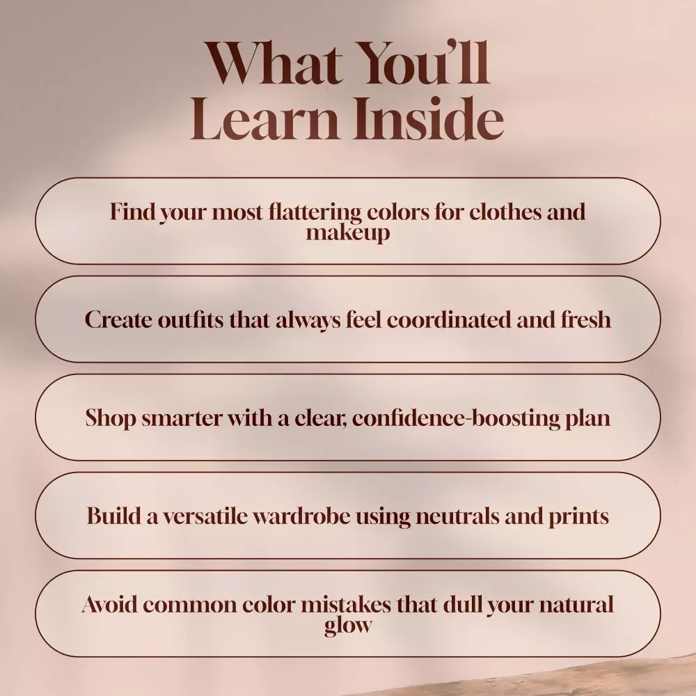 Glow Naturally with Warm Spring Colors | Seasonal Color Analysis Guide | Digital Download for Wardrobe, Makeup & Style Using a Warm Spring Color Palette
