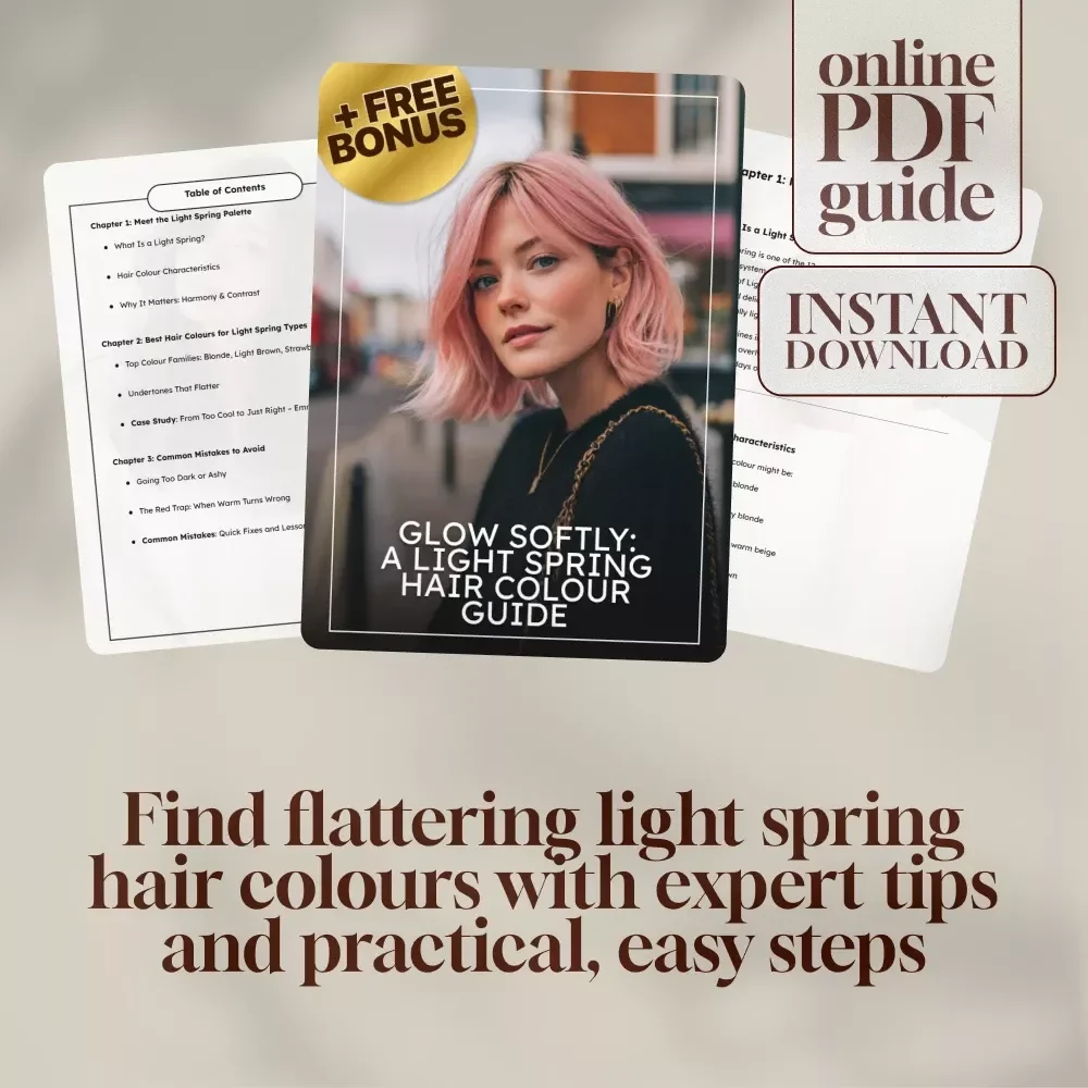 Glow Softly: A Light Spring Hair Colour Guide | Digital Download eBook for Choosing Light Spring Hair Colours