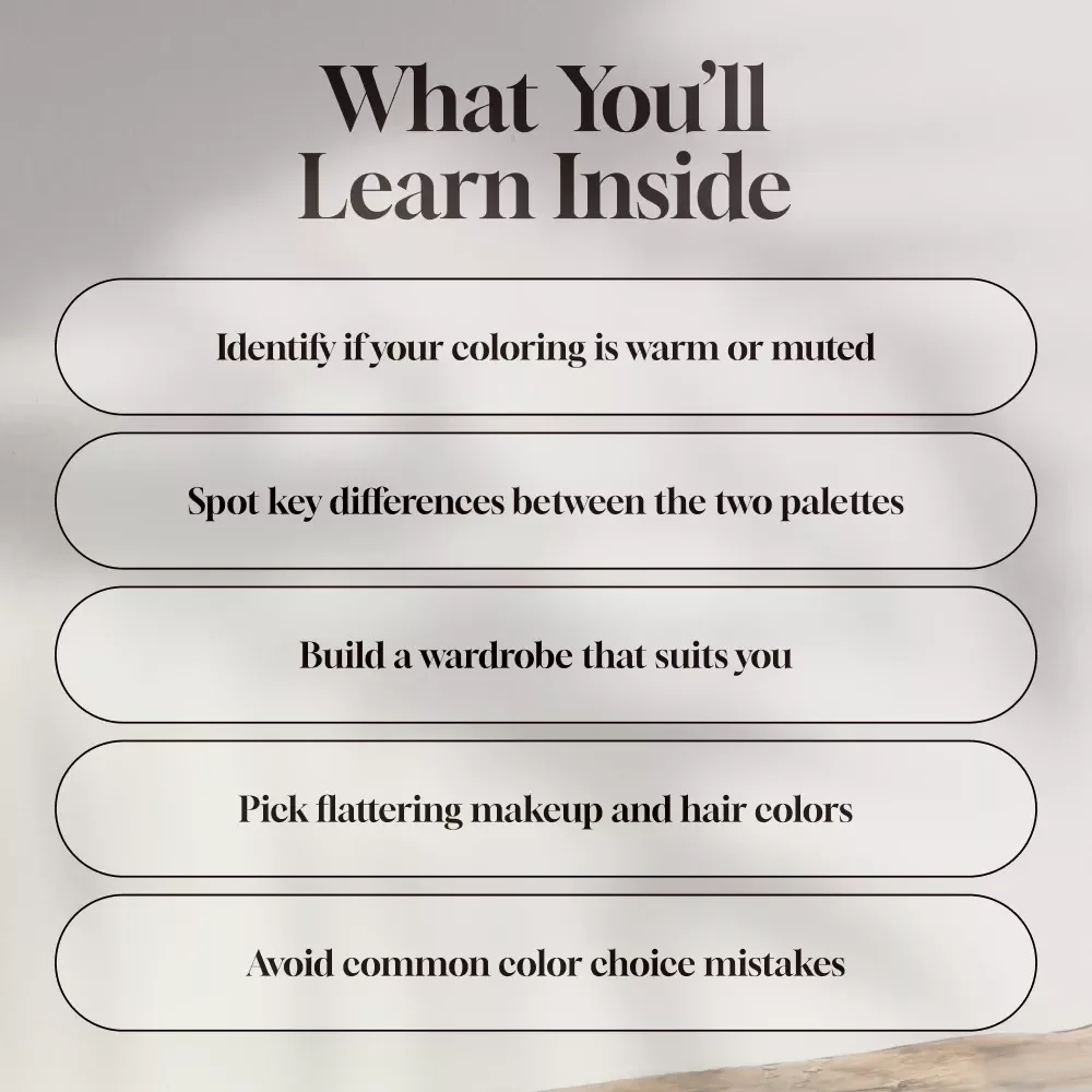 Soft Autumn vs. Warm Spring: The Ultimate Guide to Finding Your Season | Seasonal Color Analysis Guide | what season am i color analysis quiz eBook