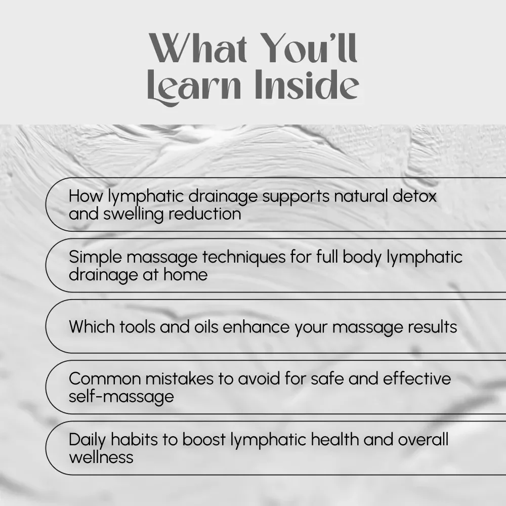 Flow & Glow: Your Ultimate Guide to Full Body Lymphatic Drainage Massage | Self-Care eBook, Wellness Guide, Digital Download for Detox & Circulation