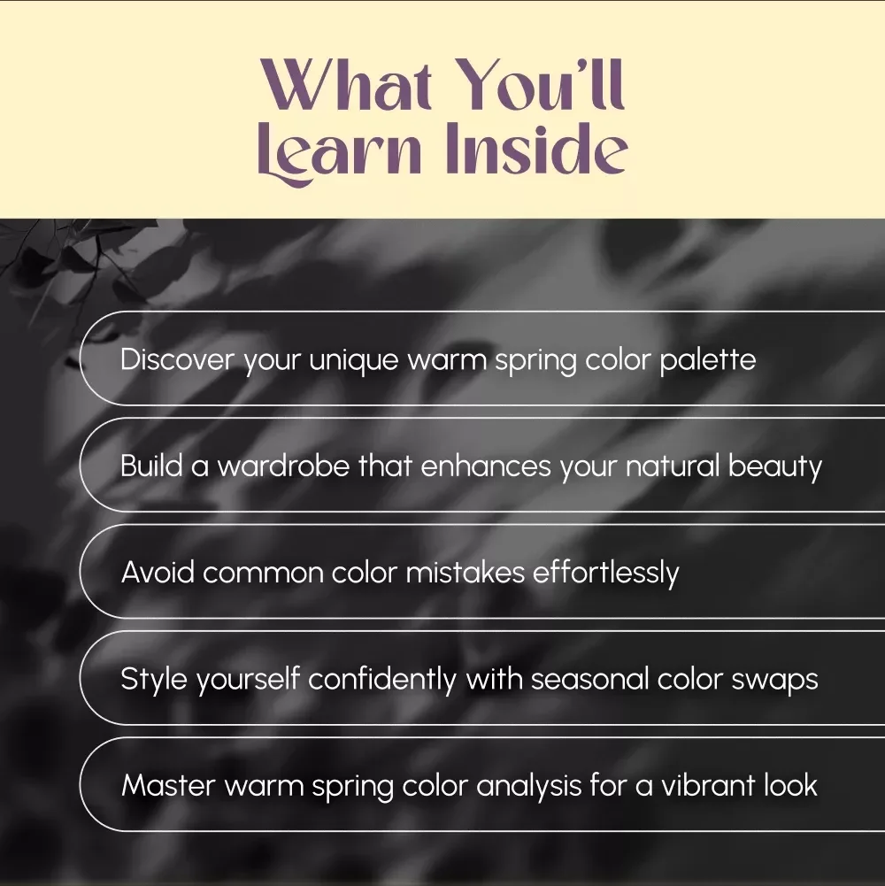 Golden Glow: Your Ultimate Guide to Warm Spring Color Analysis – Discover Your Perfect Colors for a Radiant Look