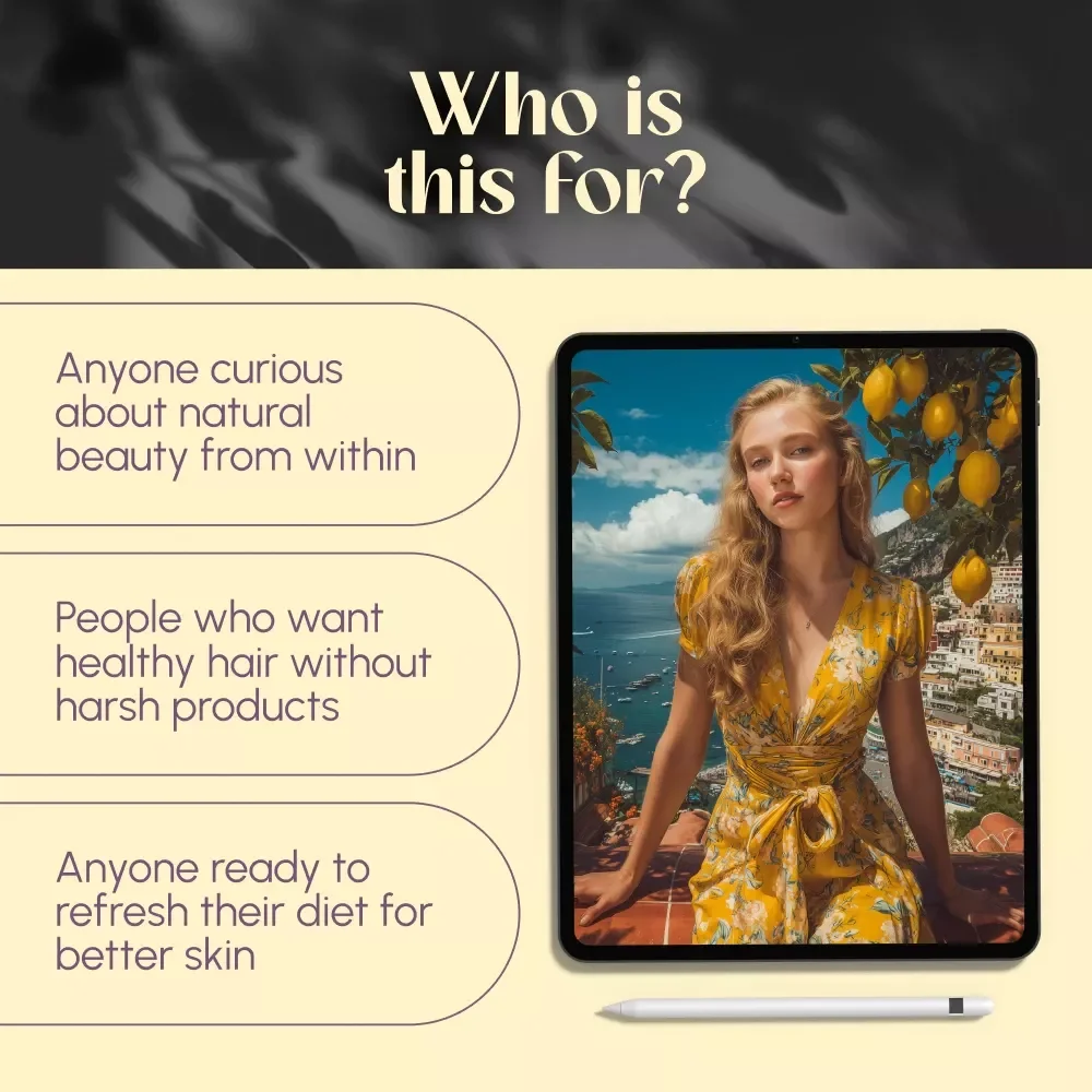 Glow Inside Out: The Skin & Hair Fruit Fix | Guide for Fruits for Healthy Skin and Hair | Glow-Up eBook + Fruit Checklist + Digital Download