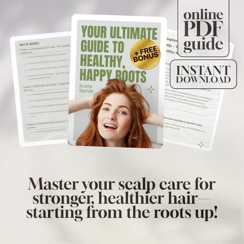 Scalp Sense: Your Ultimate Guide to Healthy, Happy Roots | Scalp Care eBook, Digital Download Guide for Hair Wellness
