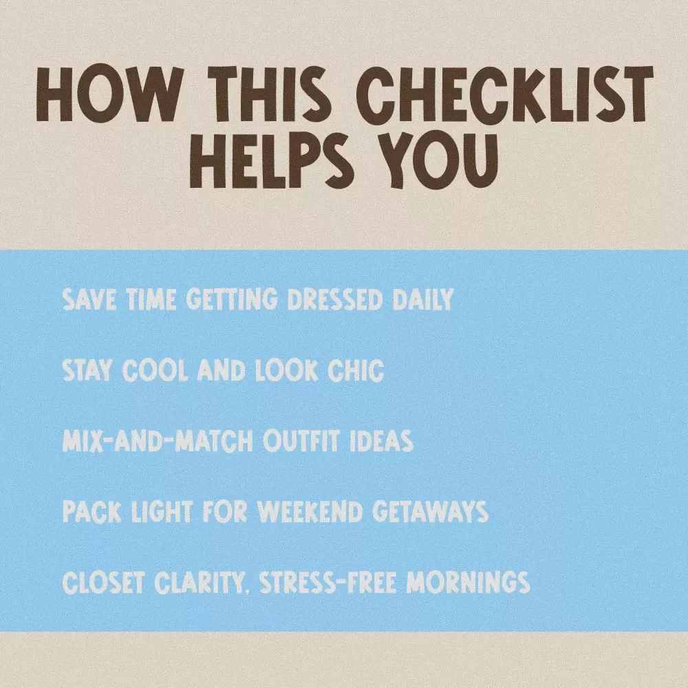 Your Breezy & Effortless Summer Capsule Wardrobe Checklist | Minimalist Digital Download | Summer Capsule Wardrobe Guide for Women