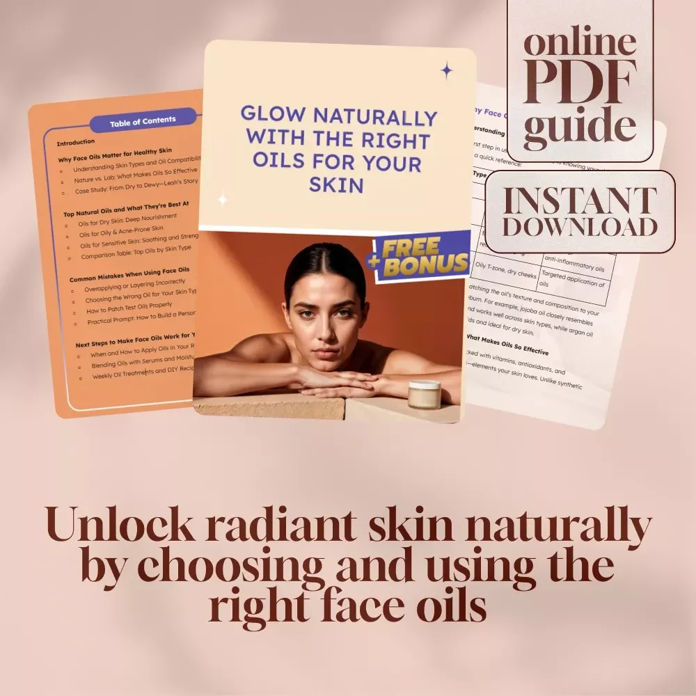 Glow Naturally with the Right Oils for Your Skin | Best Oils for Skin Guide | Face Oil Routine eBook
