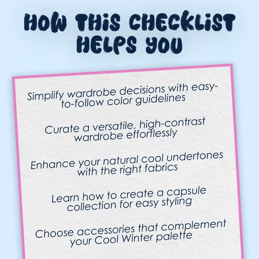 Cool Winter Closet Cheat Sheet - Build Your Perfect Wardrobe with Cool Winter Colors