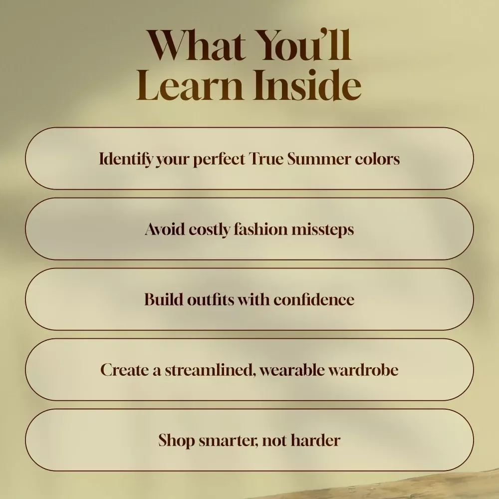 Cool, Calm, and Chic: Dressing in the True Summer Color Palette | Guide to True Summer Color Palette Clothes, eBook PDF, Color Analysis Digital Download