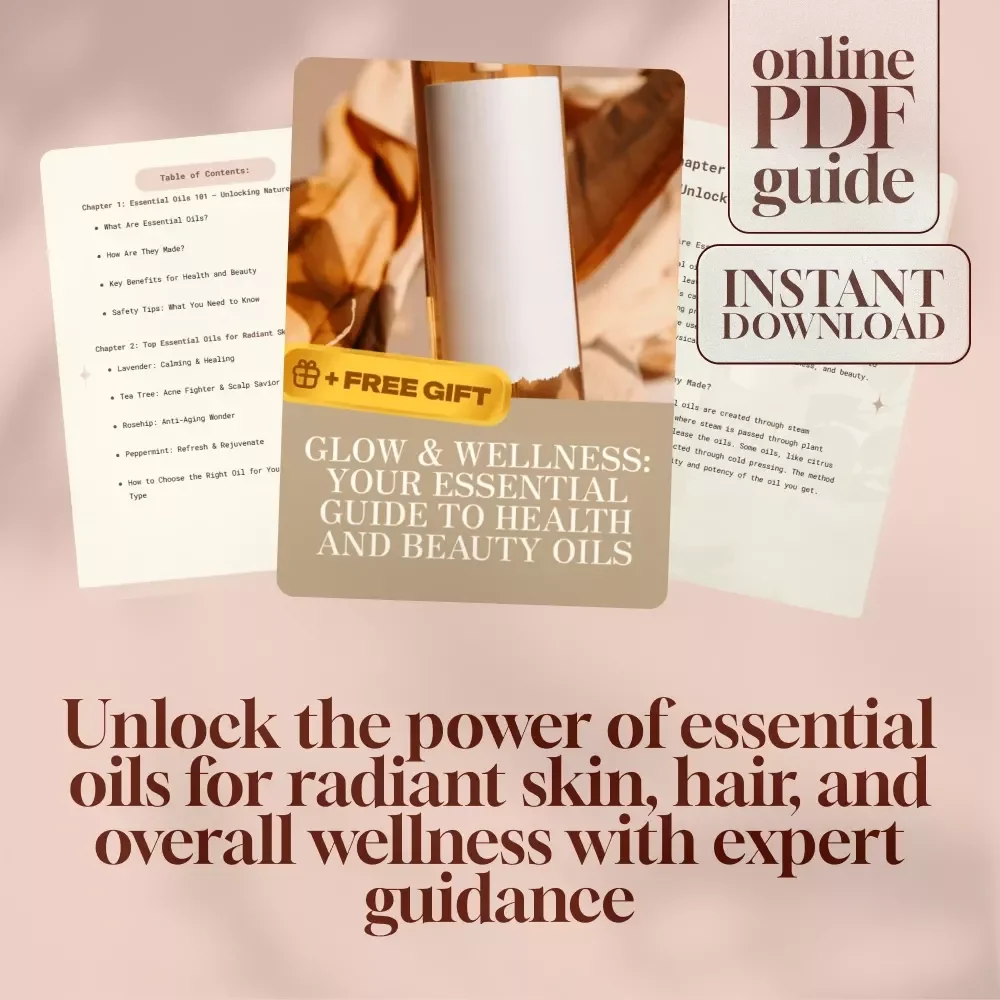 Glow & Wellness: Your Essential Guide to Health and Beauty Oils – A Digital Download for Skin, Hair, and Wellness
