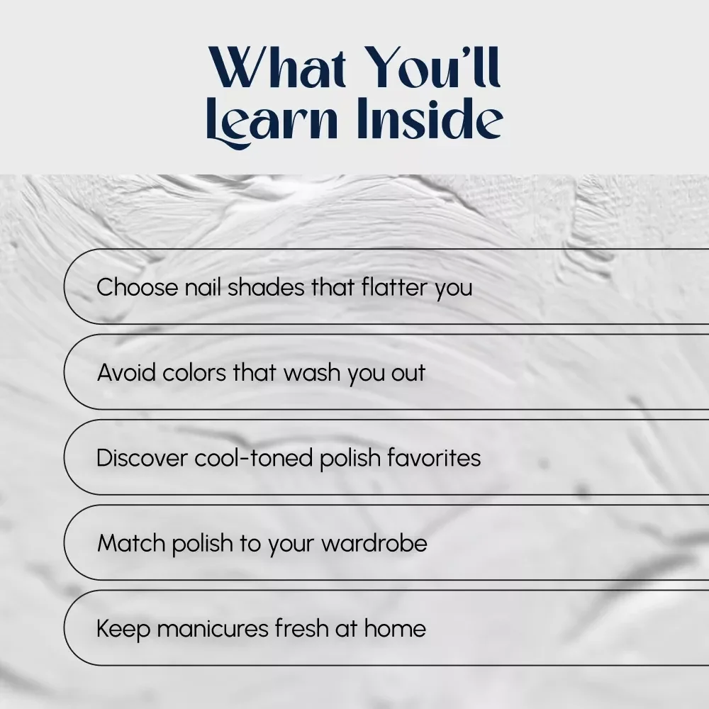 Frosted Elegance: Your Ultimate Guide to Light Winter Nail Colors | Digital Download Guide for Seasonal Color Analysis, Cool Tones, and Nail Lovers