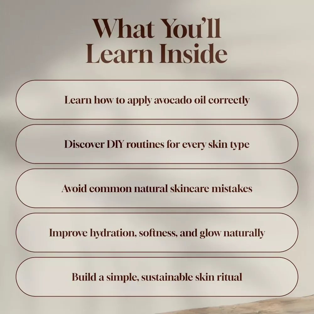 Nourish and Renew Your Skin with Avocado Oil Magic | Guide for Glowing Skin | Avocado Oil for Skin eBook | Natural Skincare Ritual PDF