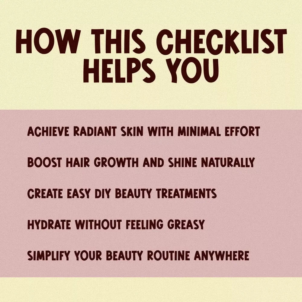 Grapeseed Oil Glow-Up Checklist: Unlock Radiant Skin & Gorgeous Hair Naturally | Beauty Benefits of Grapeseed Oil | Self-Care Guide | Digital Download