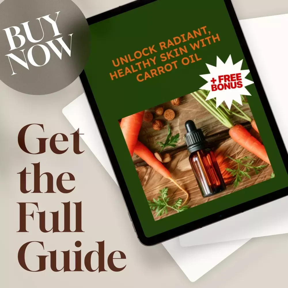 Unlock Radiant, Healthy Skin with Carrot Oil – Skincare Guide, eBook, Digital Download | Carrot Oil for Skin Tips, DIY Recipes, Acne Help