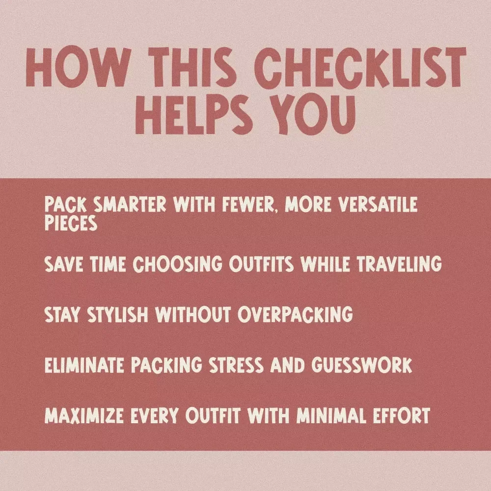 Your Vacation Capsule Wardrobe Checklist – Travel Light & Stylish, Vacation Capsule Wardrobe PDF, Mix-and-Match Packing List, Digital Download