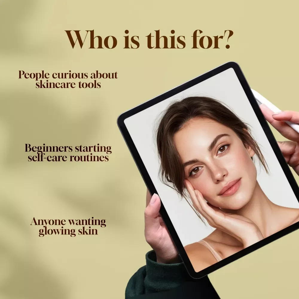 Glow & Roll: What Face Rollers Really Do for Your Skin – Guide on what are face rollers for, skincare benefits, how to use a face roller, digital download eBook