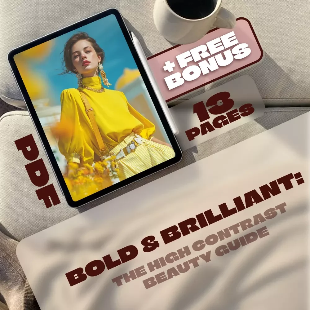Bold & Brilliant: The High Contrast Beauty Guide | Digital Download | High Contrast Beauty eBook for Power Color Matching, Styling & Makeup Tips