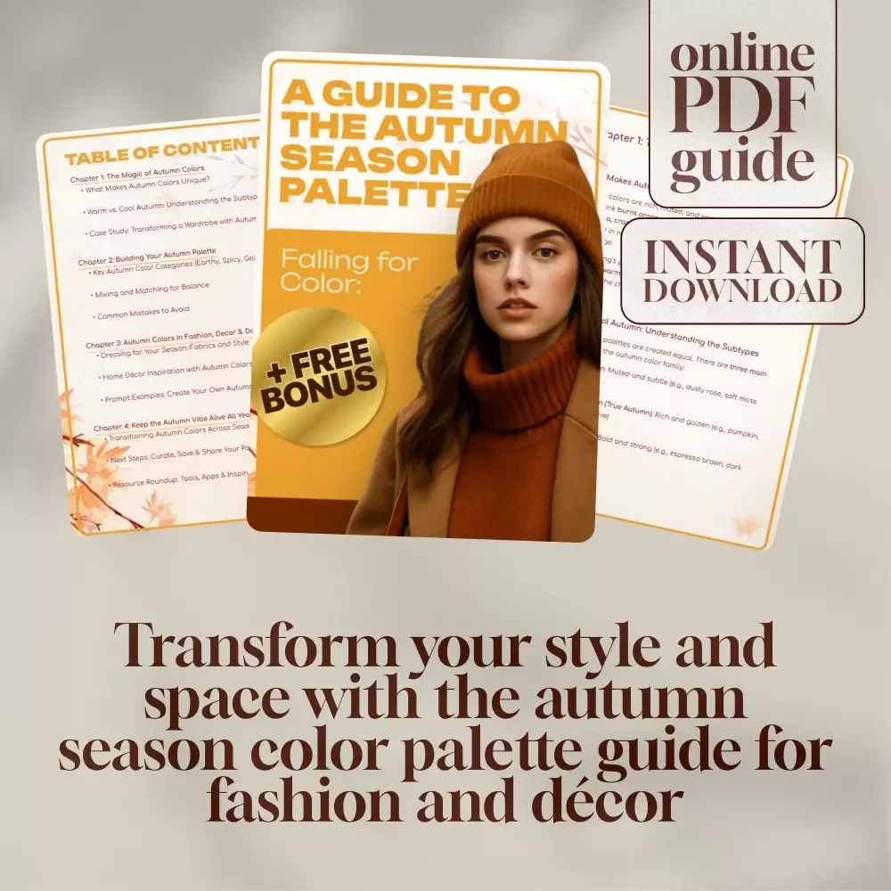Falling for Color: A Guide to the Autumn Season Palette – Digital Download Guide for Fashion, Design & Decor