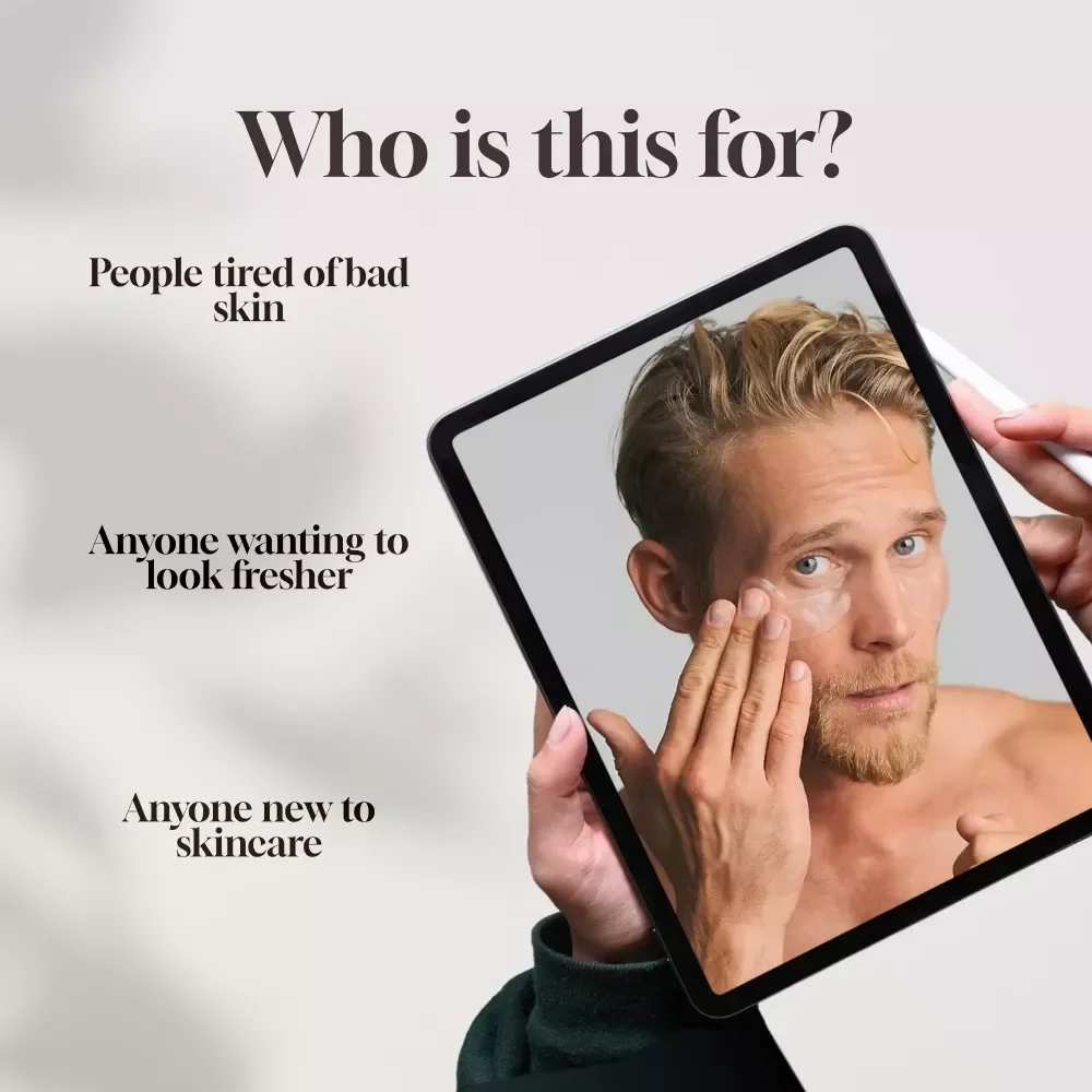 Glow Up Game Strong: Your Simple Guide to Men’s Skincare | Male Skincare Routine Guide | Digital Download eBook for Beginners