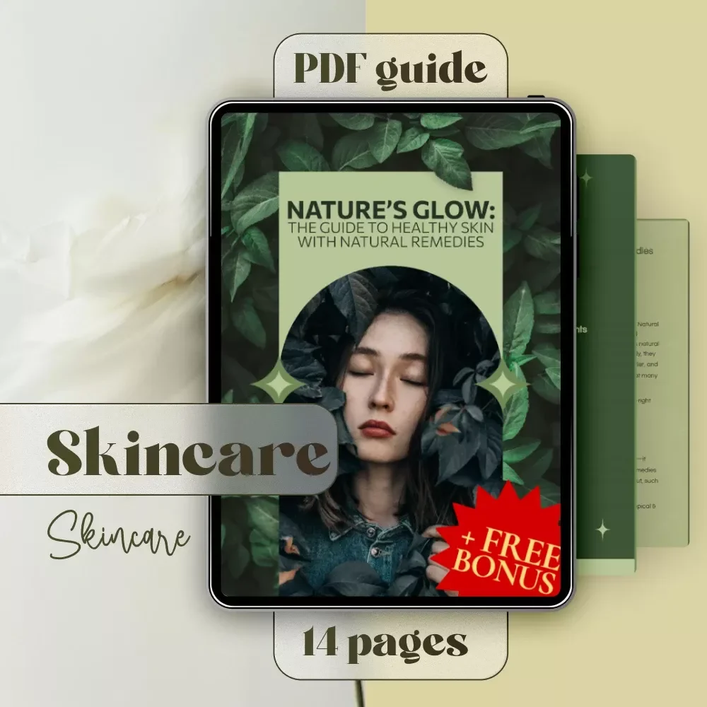 Nature’s Glow: The Guide to Healthy Skin with Natural Remedies – Digital Download eBook for Radiant Skin | Natural Skincare Routine | Natural Remedies for Healthy Skin