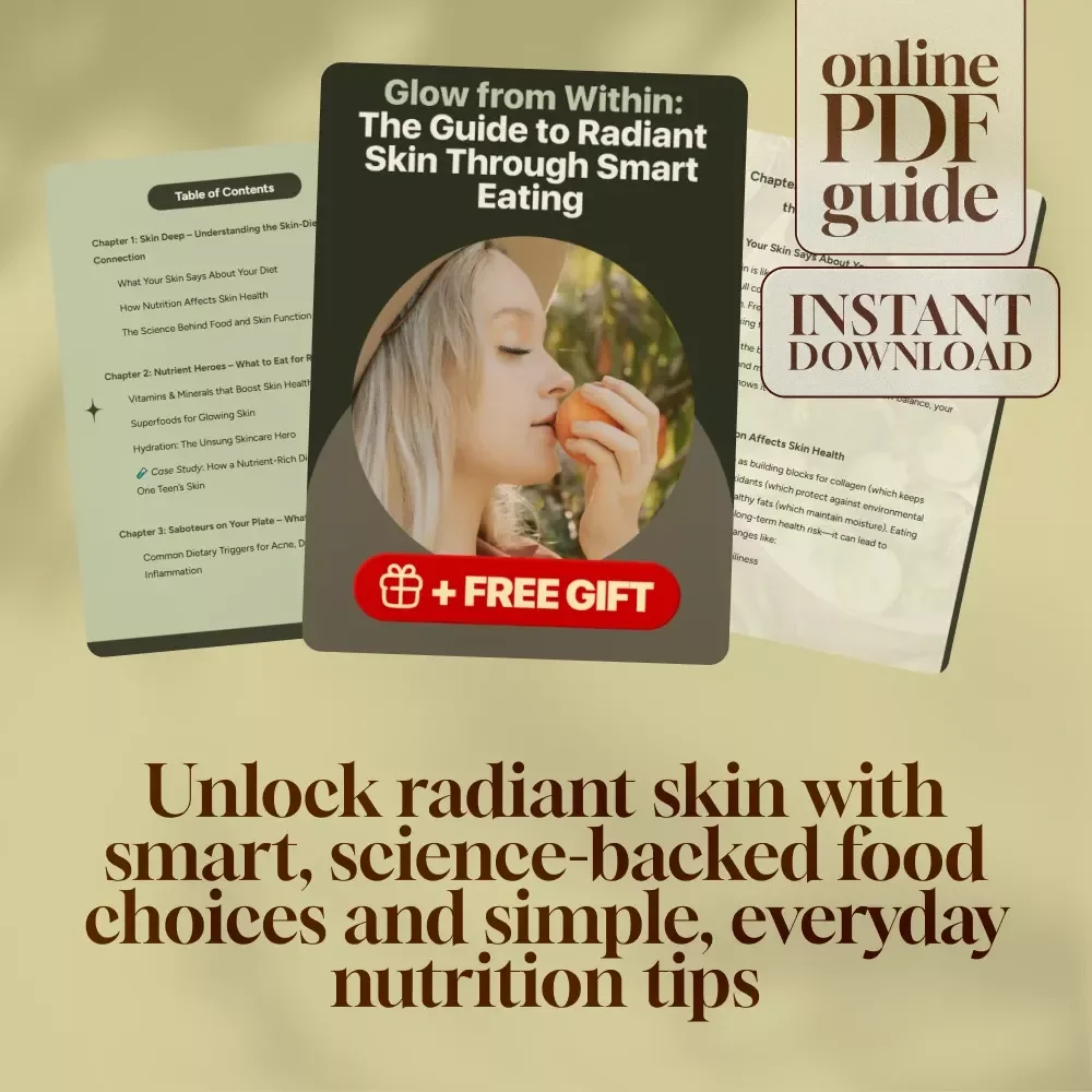 Glow from Within: The Guide to Radiant Skin Through Smart Eating | Healthy Skin Diet eBook | Digital Download Guide for Clear, Glowing Skin