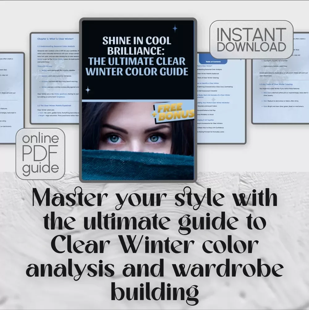 Shine in Cool Brilliance: The Ultimate Clear Winter Color Guide - Seasonal Color Analysis for Your Perfect Wardrobe