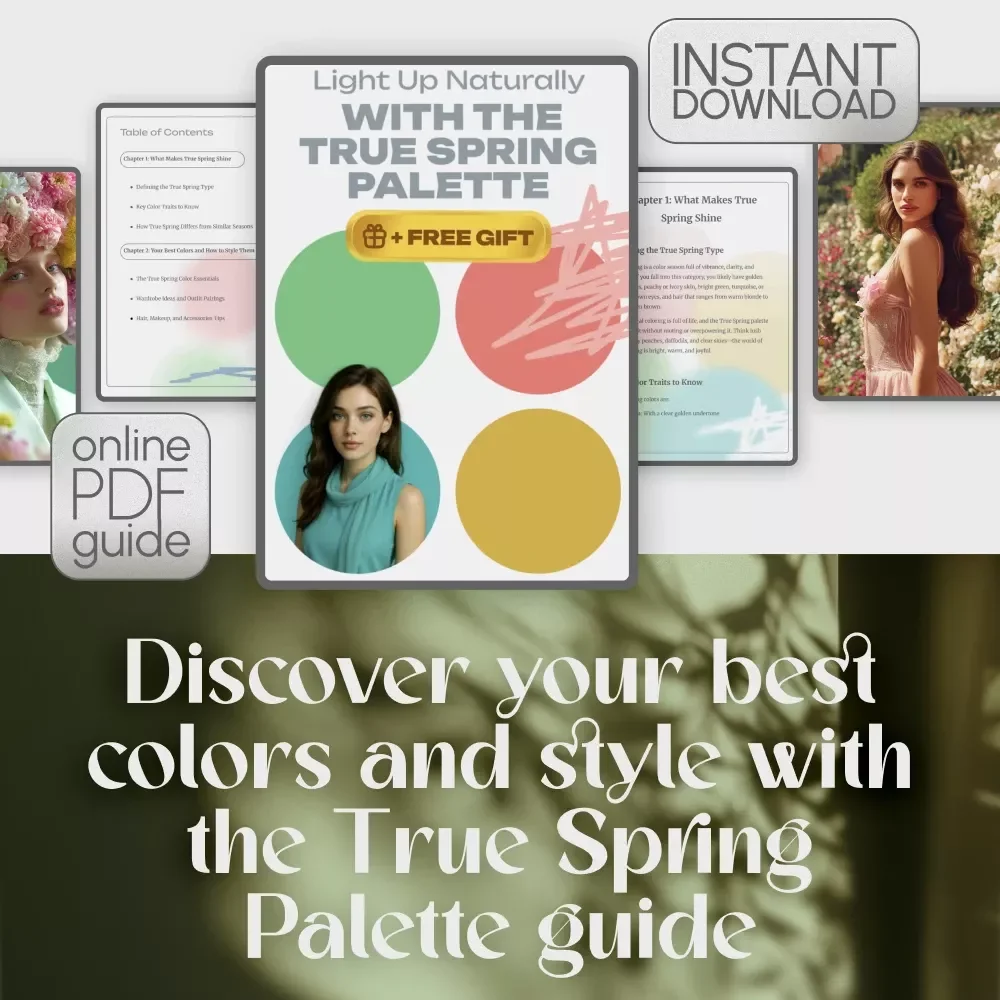 Light Up Naturally with the True Spring Palette | Digital Guide for Finding Your True Spring Color Palette, Wardrobe Tips & Styling Ideas