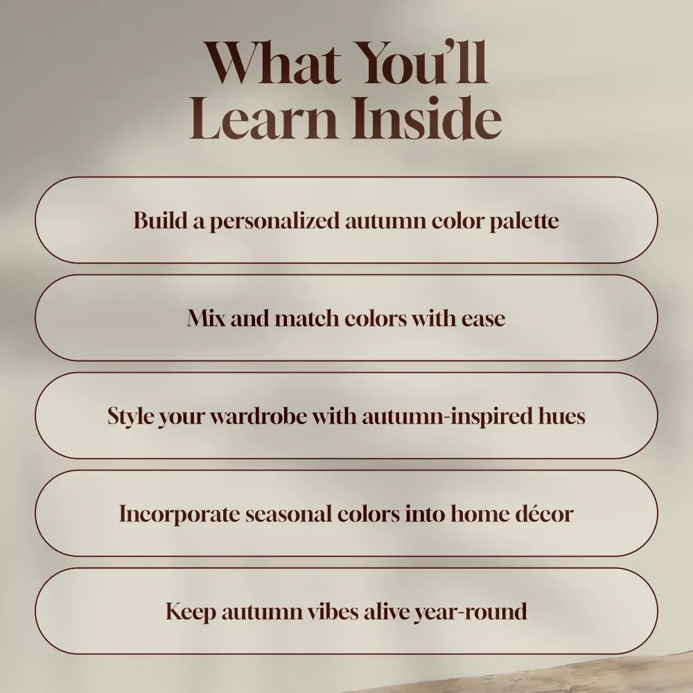Falling for Color: A Guide to the Autumn Season Palette – Digital Download Guide for Fashion, Design & Decor