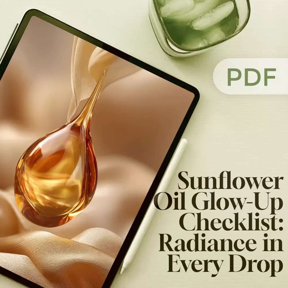 Sunflower Oil Glow-Up Checklist: Radiance in Every Drop! | Beauty Benefits of Sunflower Oil | Daily Skincare & Haircare Rituals | Digital Download for Natural Glow