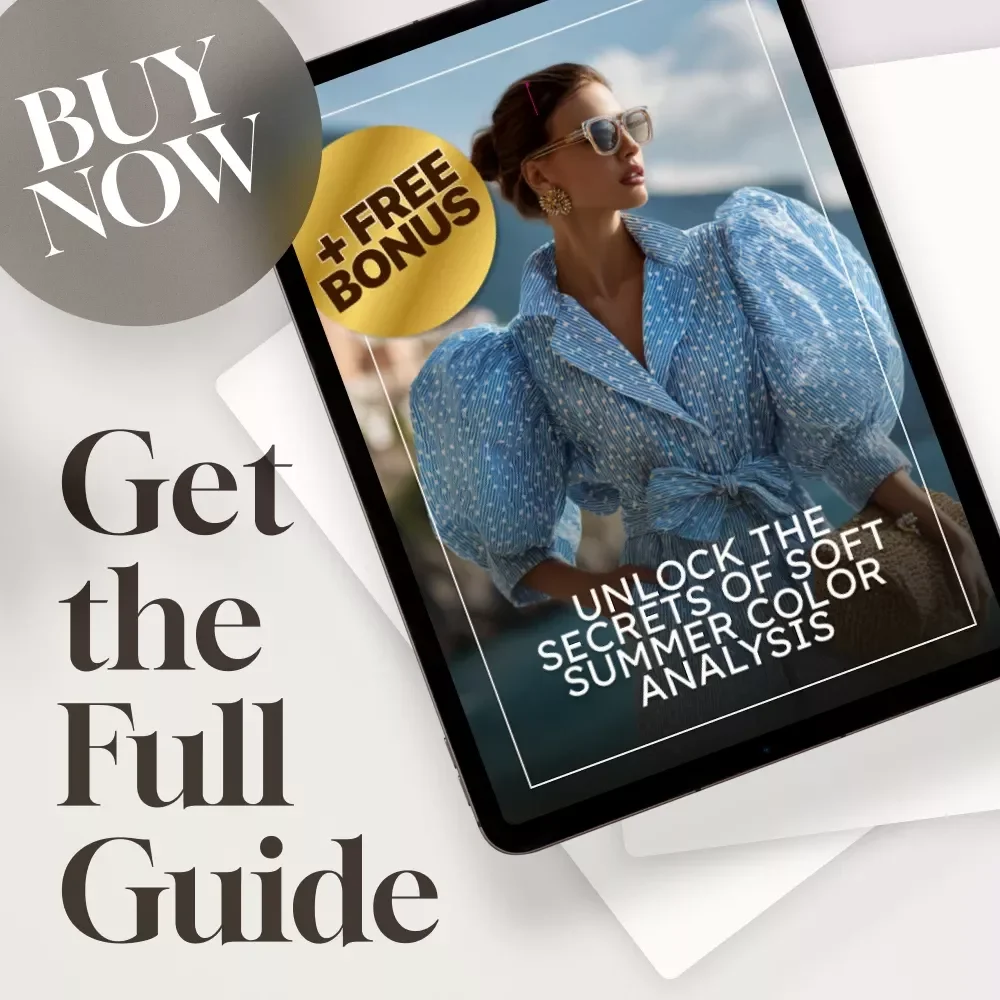 Unlock the Secrets of Soft Summer Color Analysis – Printable Guide for Seasonal Color Analysis, Soft Summer Color Palette, Personal Style eBook