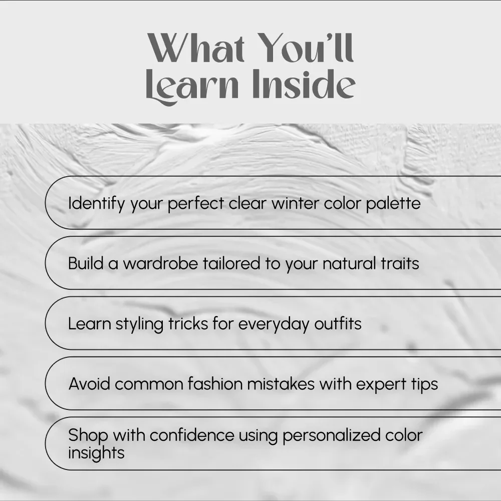 Shine in Cool Brilliance: The Ultimate Clear Winter Color Guide - Seasonal Color Analysis for Your Perfect Wardrobe