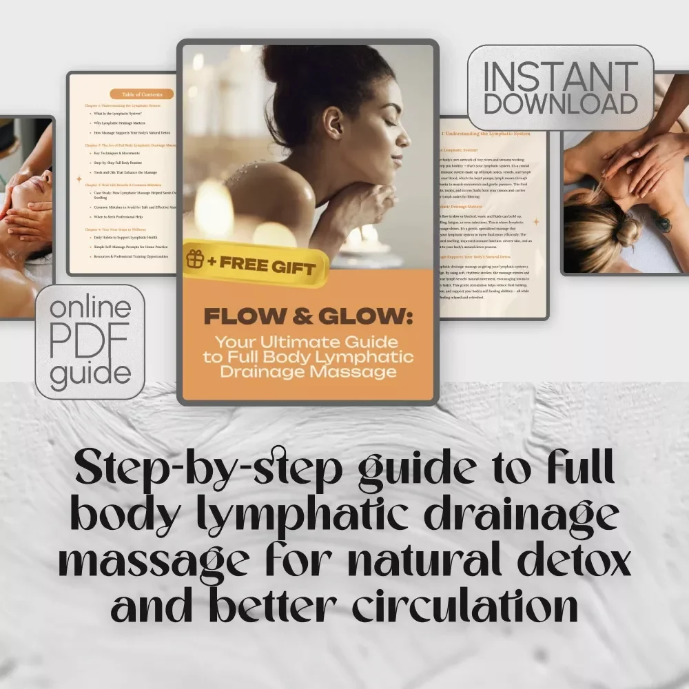 Flow & Glow: Your Ultimate Guide to Full Body Lymphatic Drainage Massage | Self-Care eBook, Wellness Guide, Digital Download for Detox & Circulation