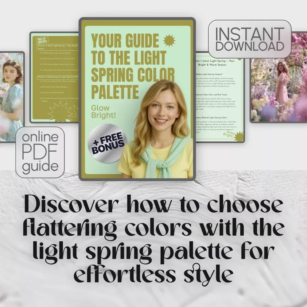 Glow Bright: Your Guide to the Light Spring Color Palette | Digital Download Guide for Seasonal Color Analysis, Wardrobe, and Style